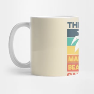 Ride the Waves palm tree malibu Mug